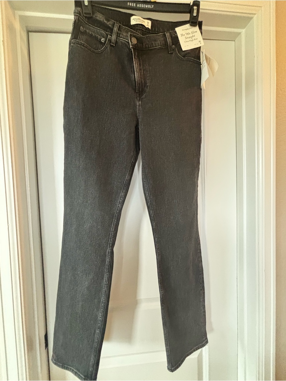 Abercrombie & Fitch Straight Leg Black Jeans